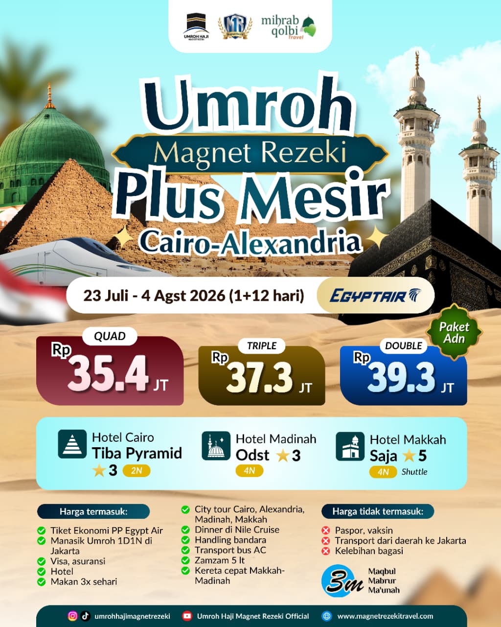 Umroh Plus Mesir Juli 2026
